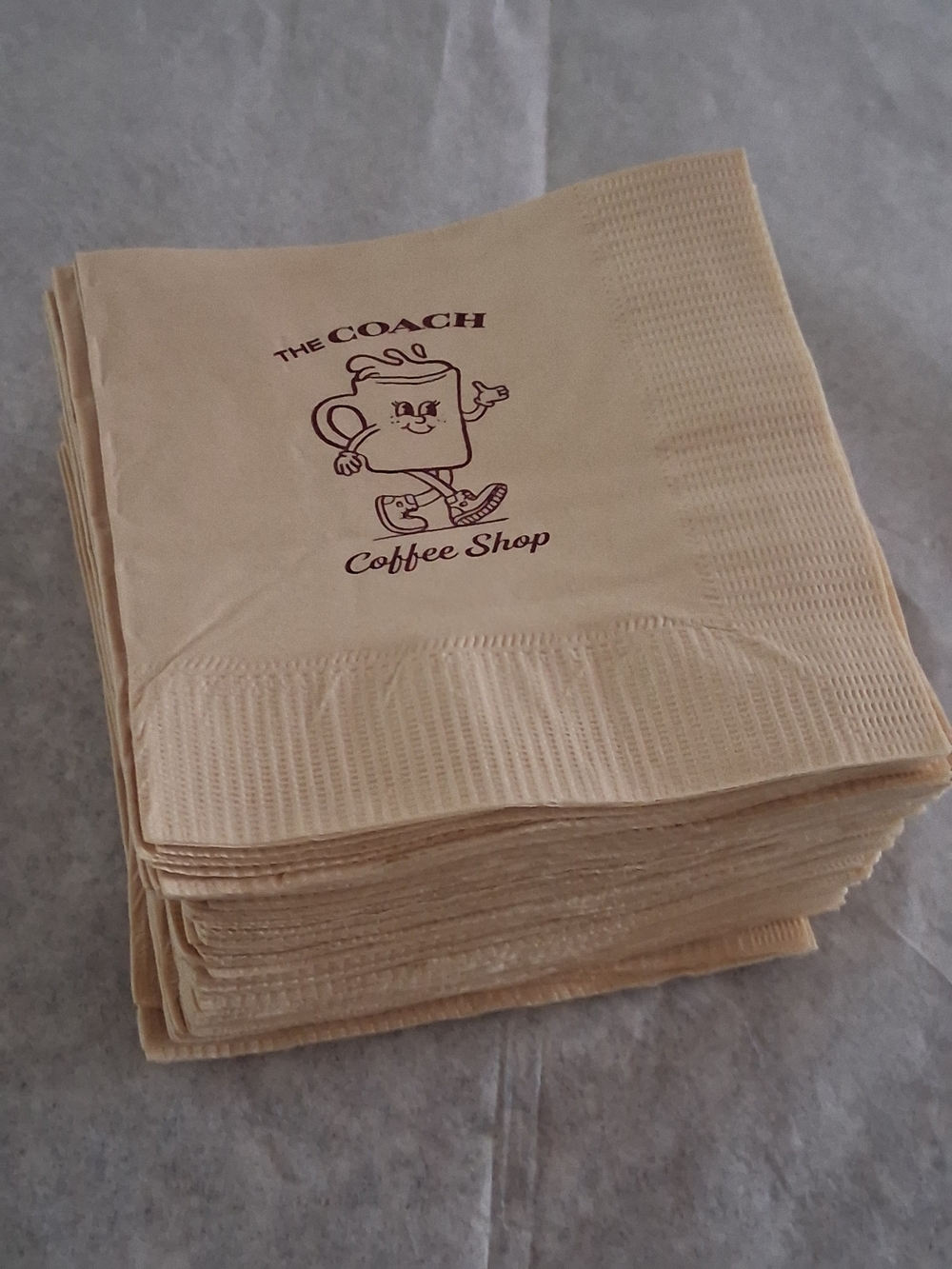 Coach Coffee Shop Branded Cream Beverage Napkins - Pack Of 70 New